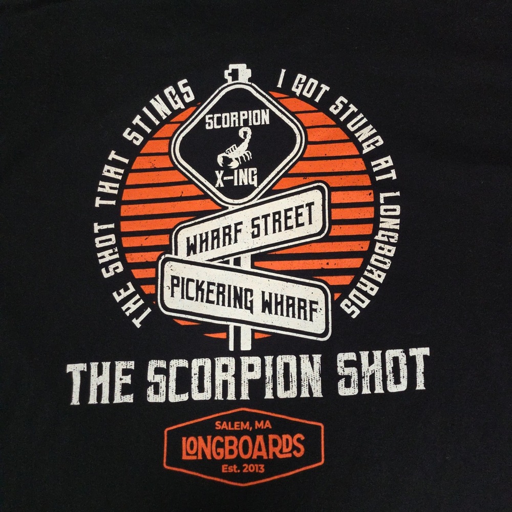 Longboards Salem MA Scorpion Sting T-Shirt Mens XL Graphic Tee Port & Company